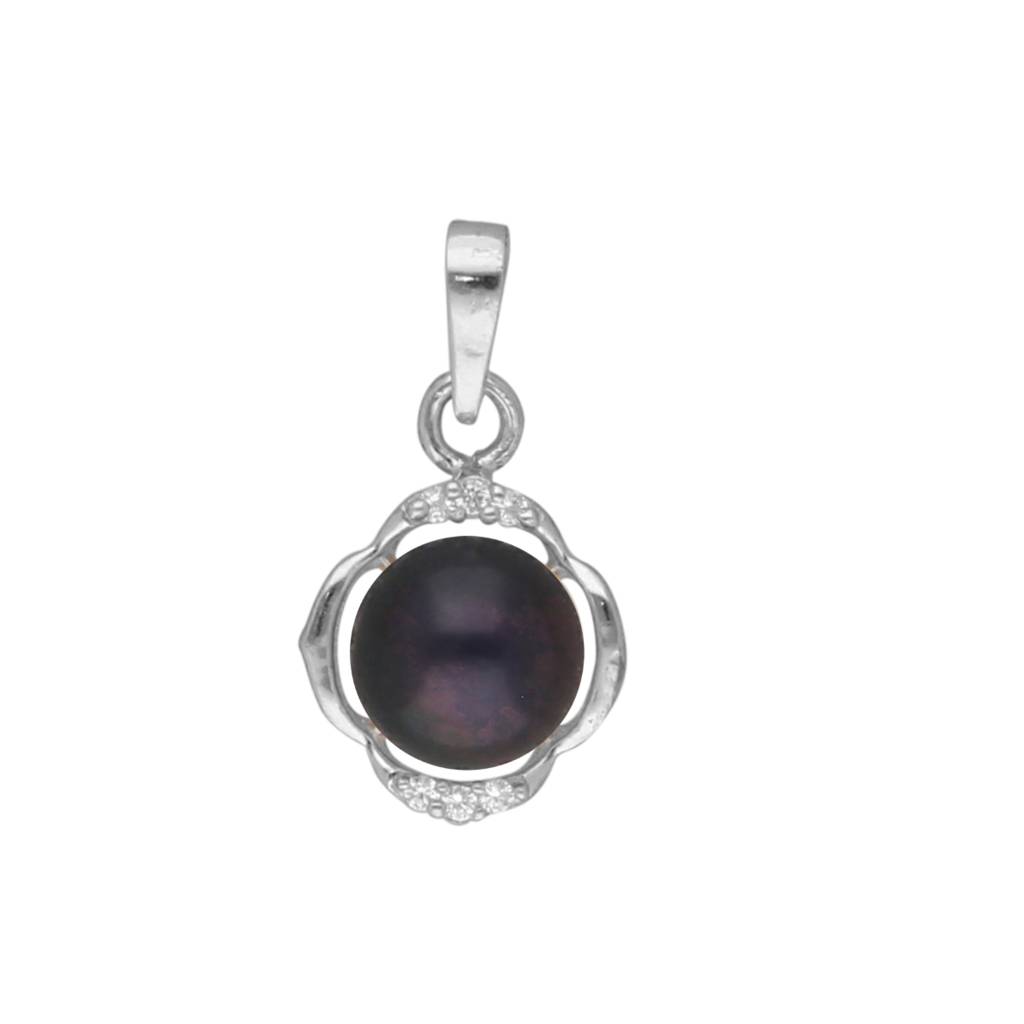92.5 Sterling Silver Heart Light Weight Pearl Pendant : JPMAY-22-185