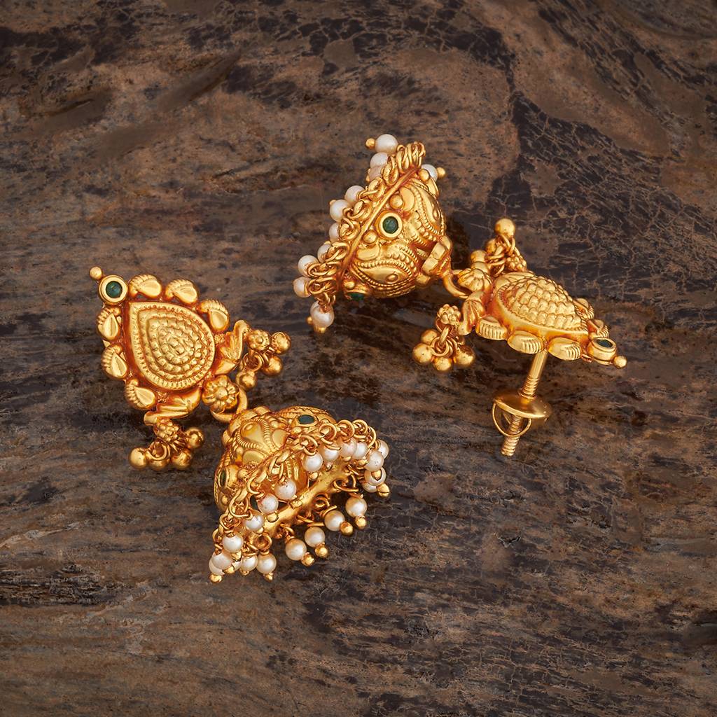Kushal'S Fashion Jewellery Dome Shaped Jhumkas Earrings-174354 : 418206