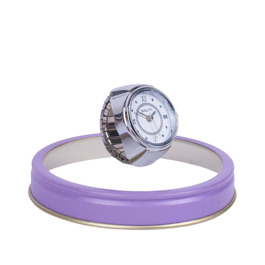 Girl Boss Salty Watch Ring - Silver : RS12400