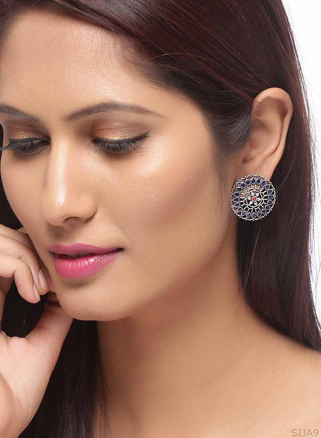 Mandala Floral Motifs Earrings : 8907617912189