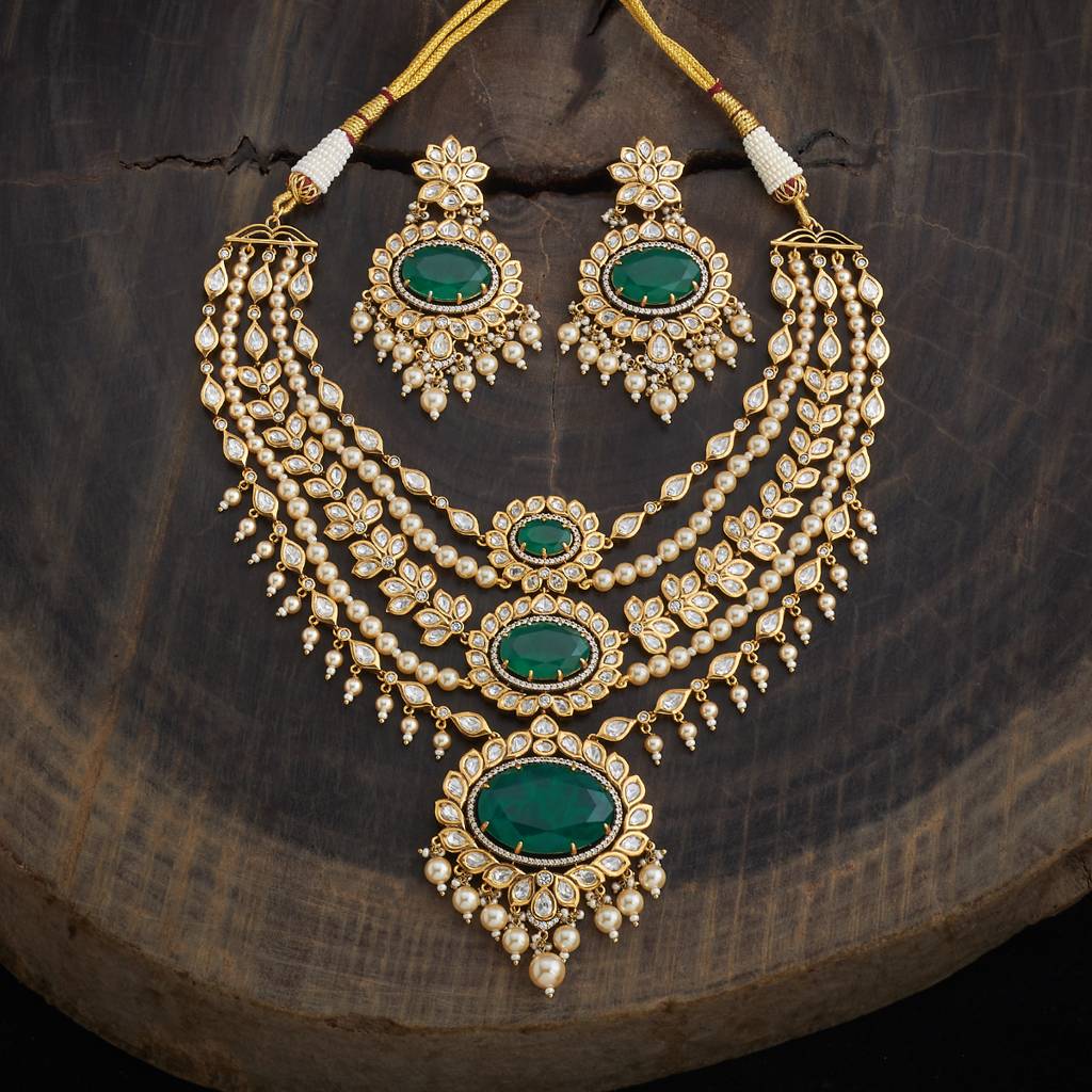 Kushal'S Fashion Jewellery Victorian-Plated Kundan Jewellery Set-158559 : 391528