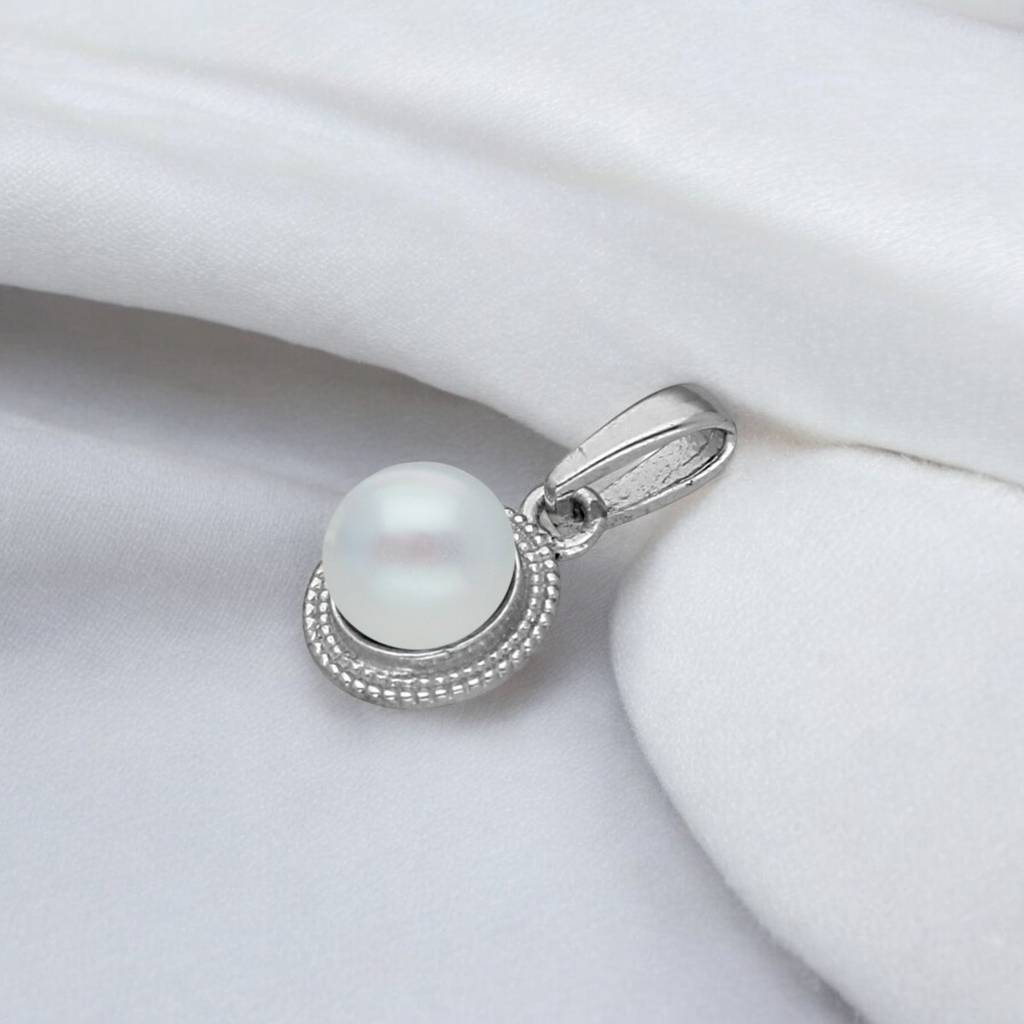 92.5 Sterling Silver Ubika Designer Pearl Pendant : JPMAY-22-166