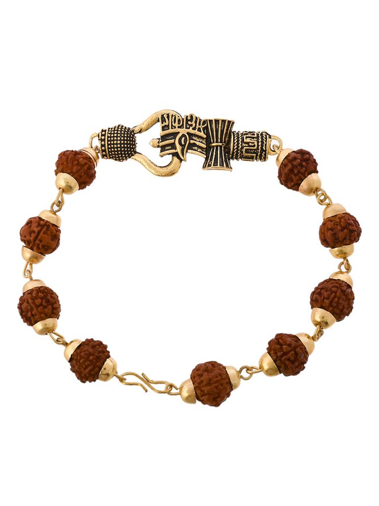 Lord Shiva Motifs Rudraksha Rakhi : 8905124505207