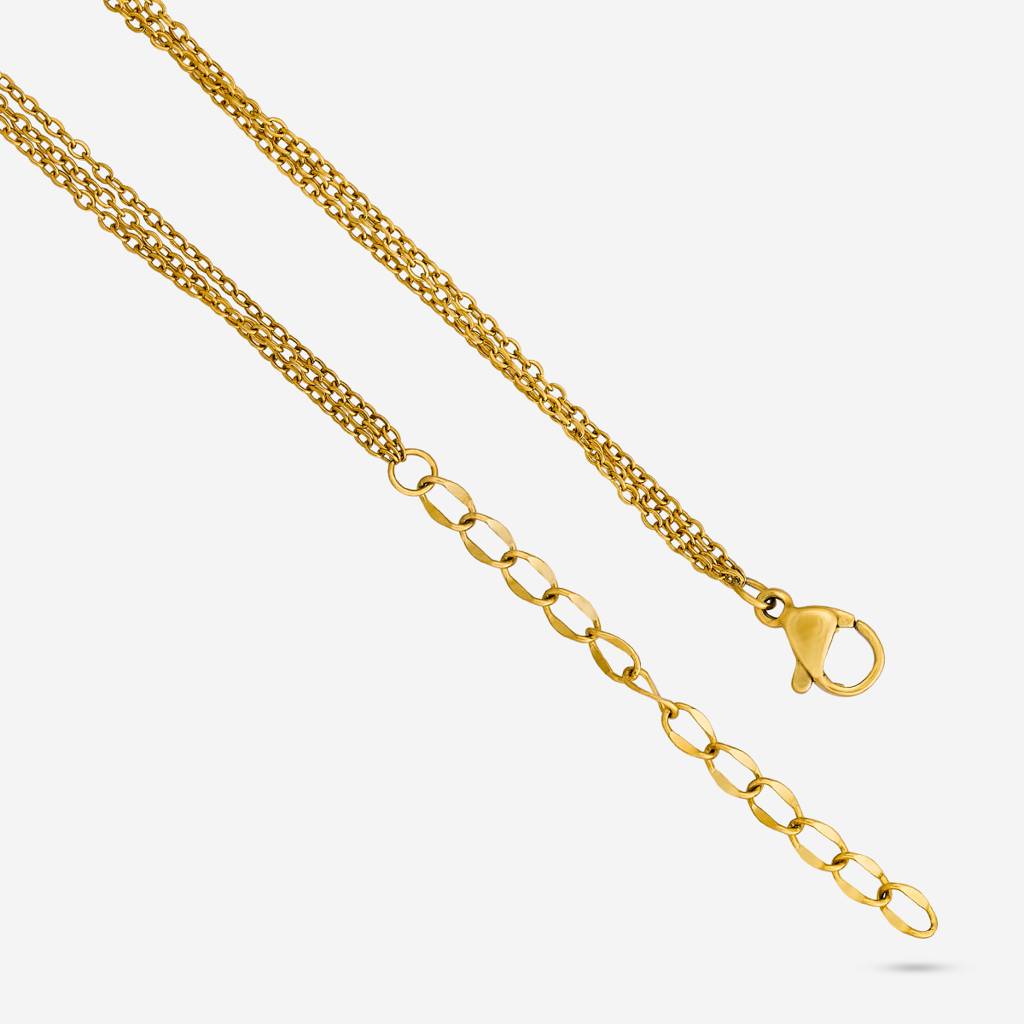 Kushal'S Fashion Jewellery White Gold-Plated Party Trendy Zircon Necklace -454712 : 454712