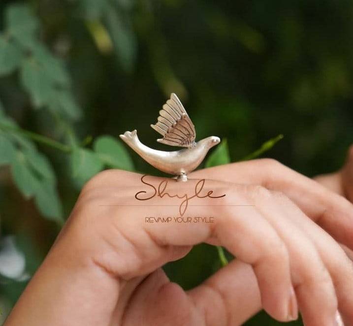 Adya Flying Bird Statement Ring : SR2036