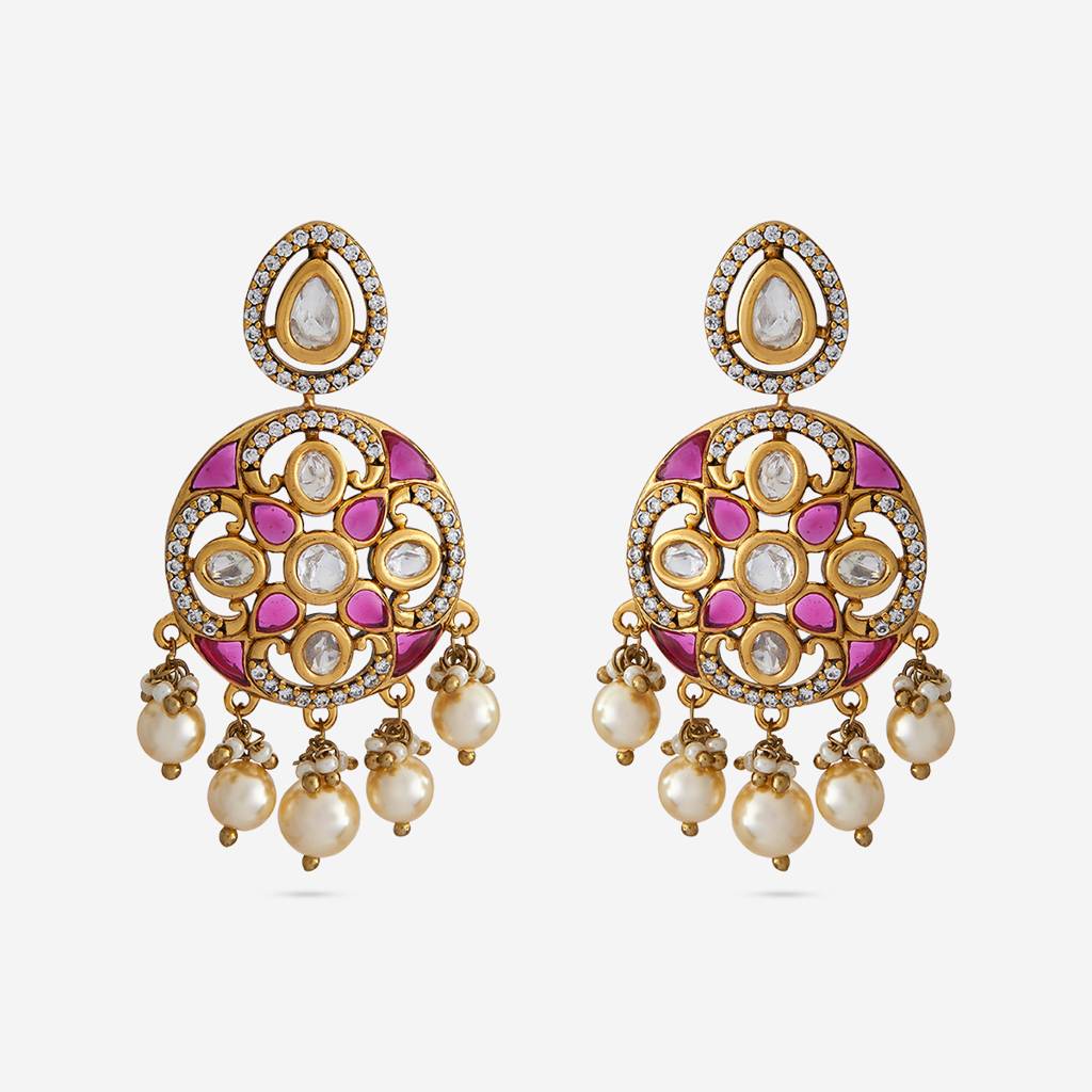 Ethnic Kundan Drops-184818 : 441256