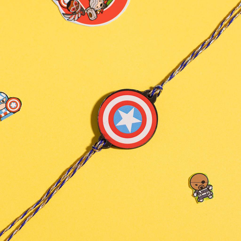 Eternz Certified Jewellery - Voylla Marvel Captain America Shield Kids Rakhi