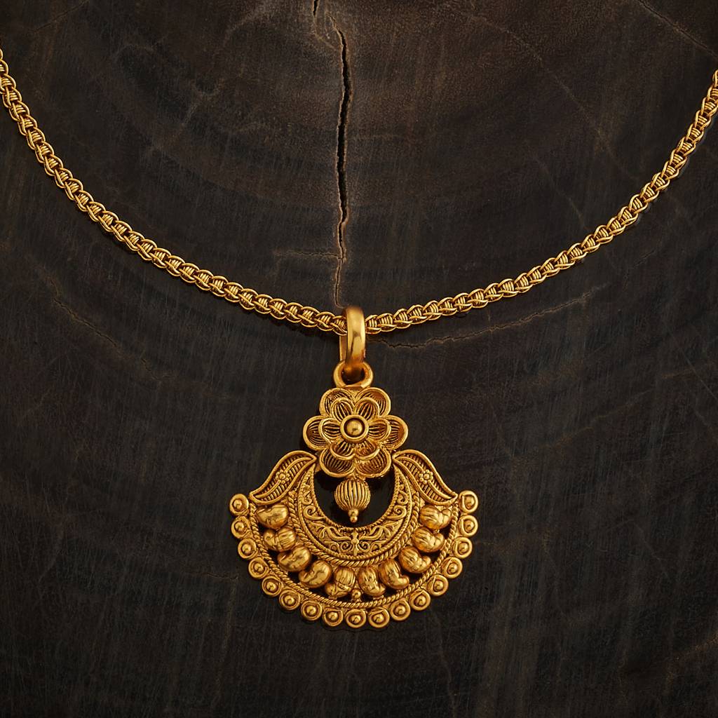 Kushal'S Fashion Jewellery Gold Gold-Plated Ethnic Antique Necklace -417226 : 417226