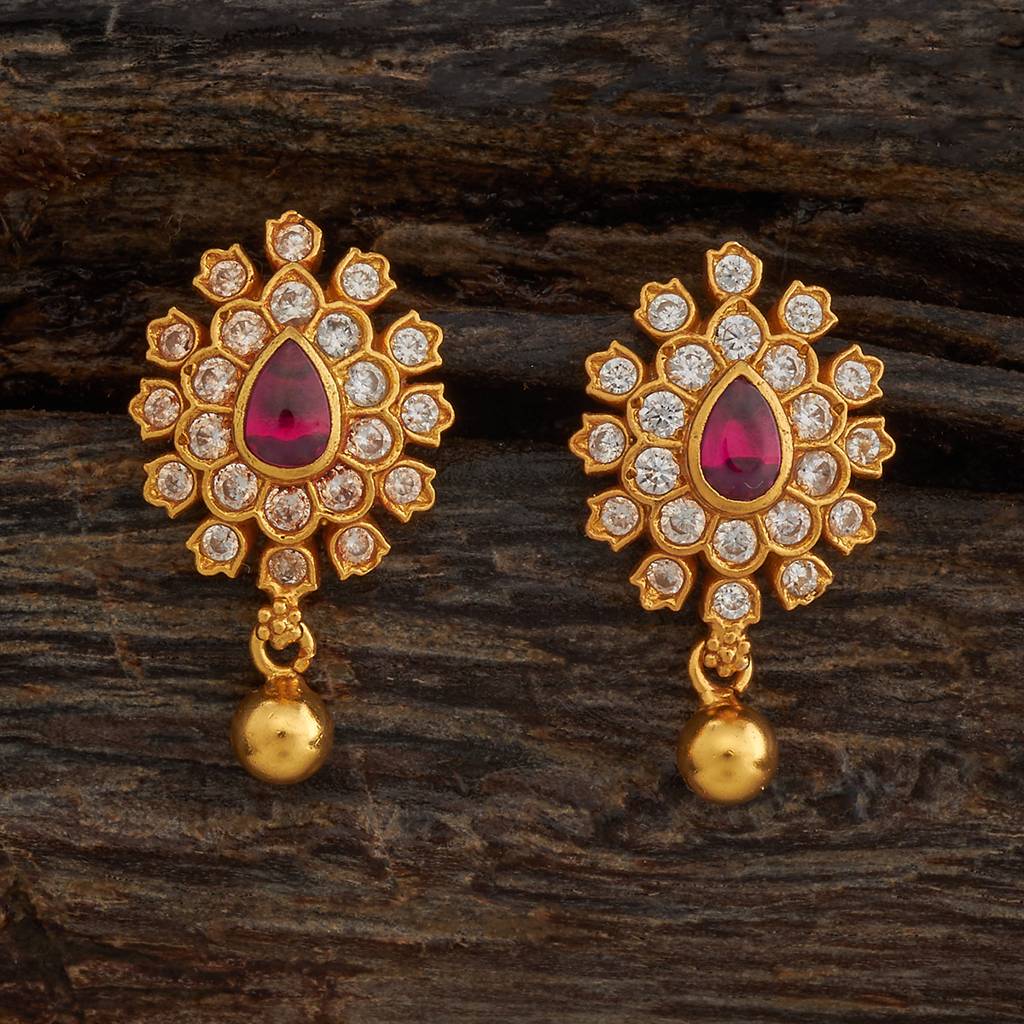Ethnic Pure Silver Temple Studs-161581 : 431393