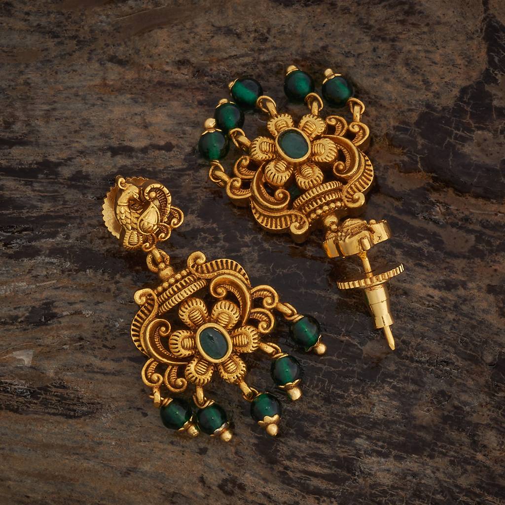 Kushal'S Fashion Jewellery Gold-Plated Festive Antique Earring-181382 : 433547