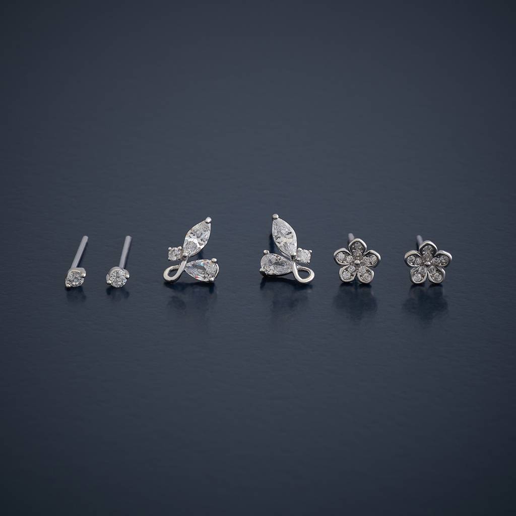 Kushal'S Fashion Jewellery  Plated Party 92.5 Sterling Silver Studs-176562 : 423206