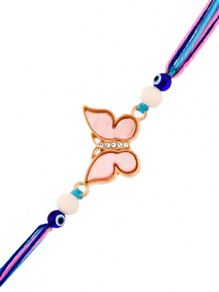 Butterfly Charm Colourful Threads Kid'S Rakhi For Kids : 8905124524529