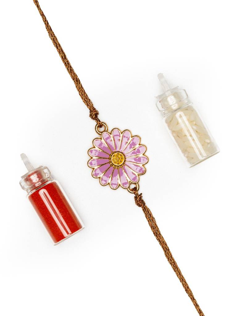 Purple Floral Rakhi : LAARK43