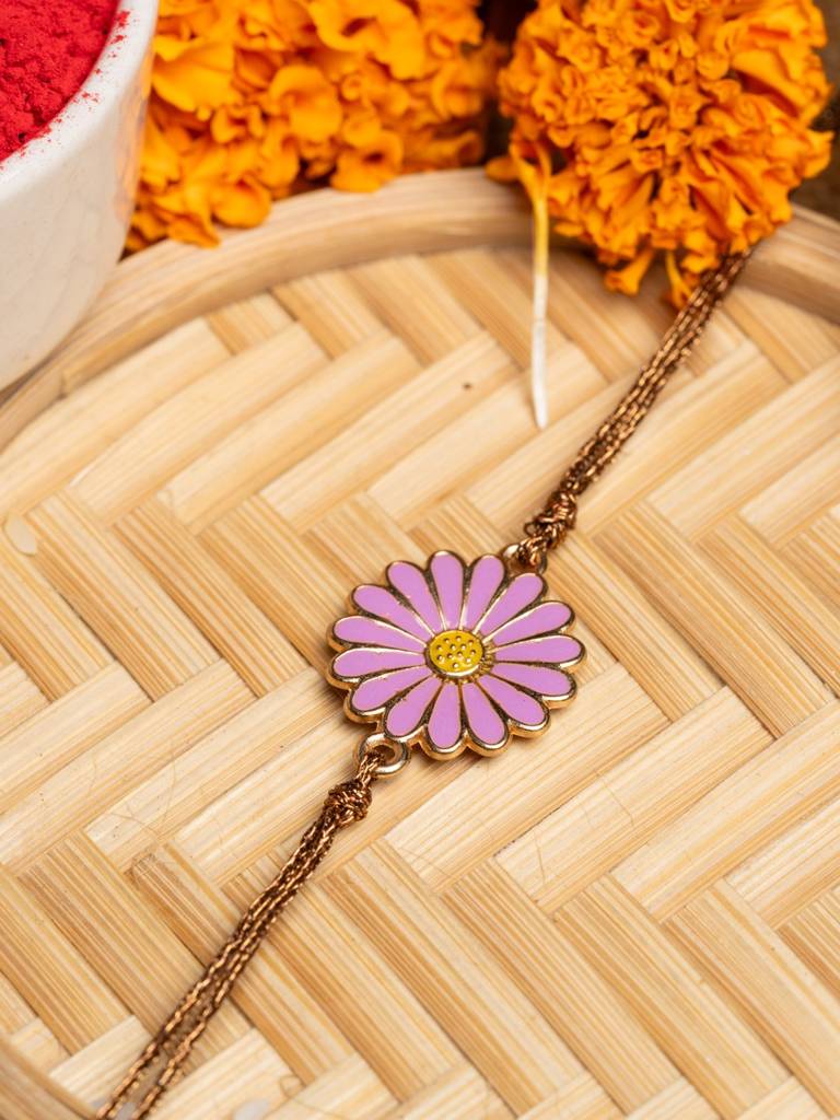 Purple Floral Rakhi : LAARK43