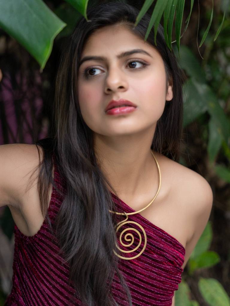 Handmade Dokra Brass Circular Spiral Hasli Necklace With Intricate Design For Ethnic And Western Styles : LAANP63
