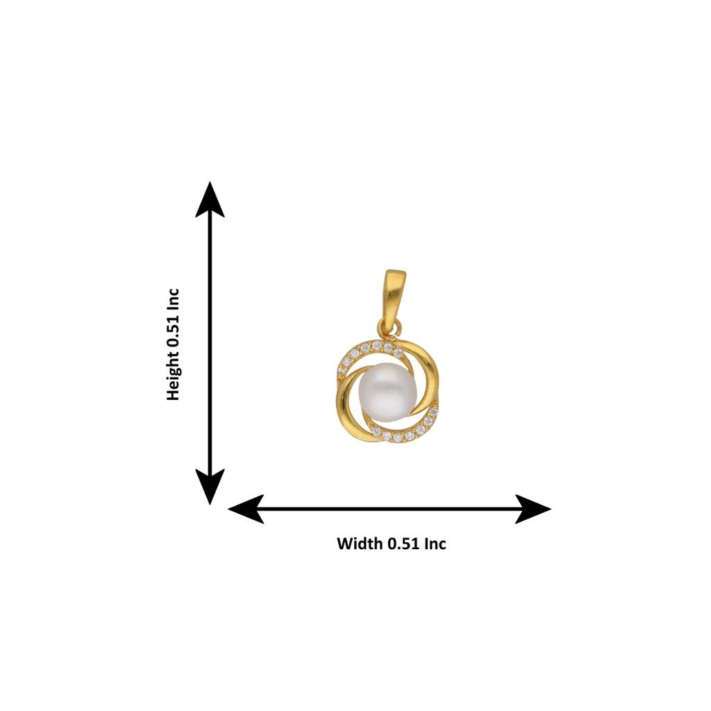 925 Silver Jagrati Designer Pearl Pendant : JPMAY-22-148