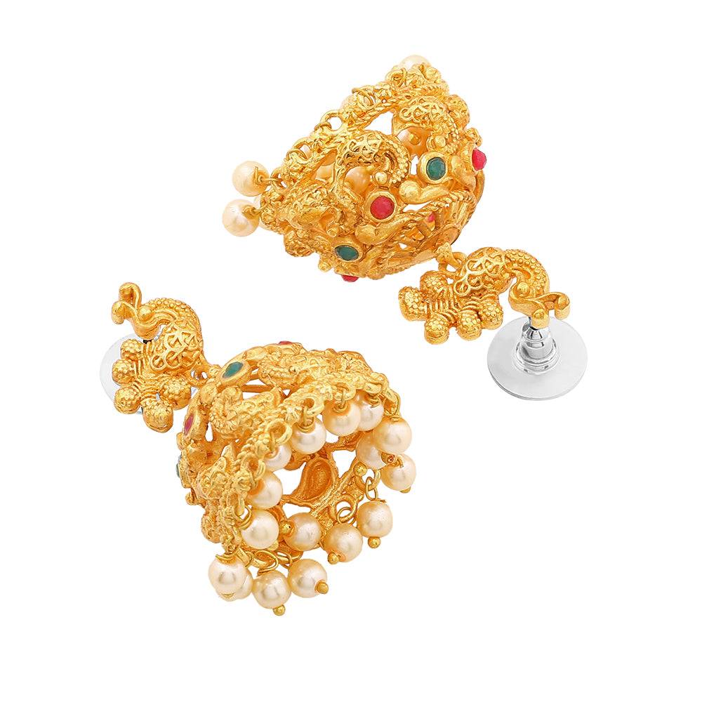 Estele Gold Plated Traditional Nakshi Bridal Choker Set : 10097-IGNKER