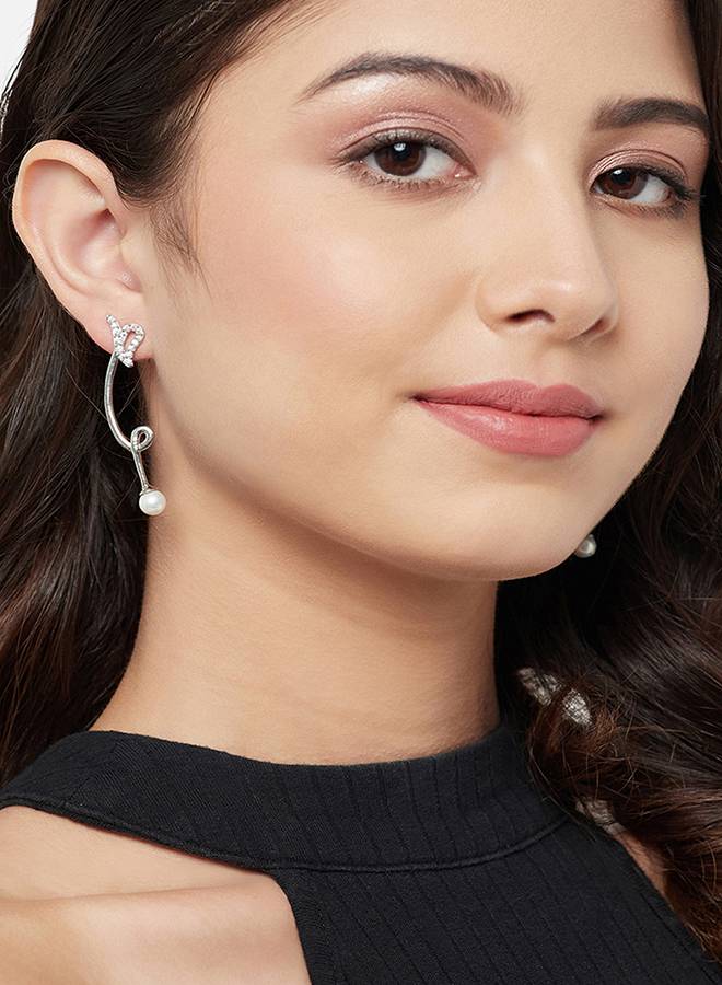 Voylla Silver Brass Earrings-Vmjai43756 : 8905124433661