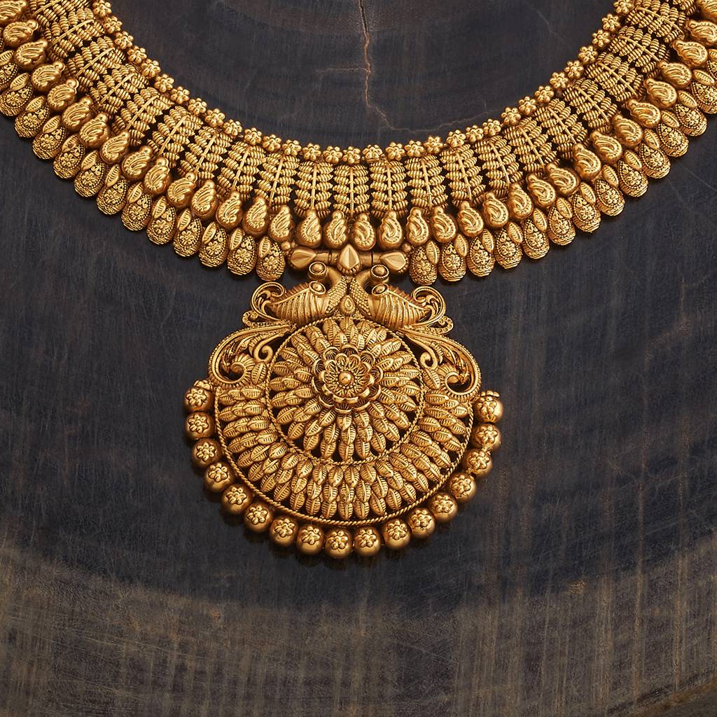 Kushal'S Fashion Jewellery Gold-Plated Ethnic Copper Antique Jewellery Set-156017 : 405927