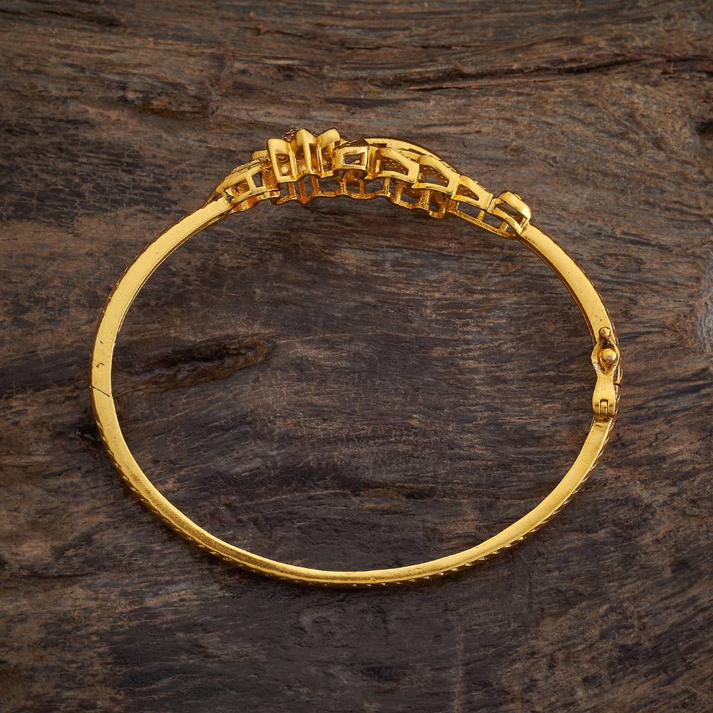 Kushal'S Fashion Jewellery Ruby Gold-Plated Ethnic Antique Kada-172667 : 413082