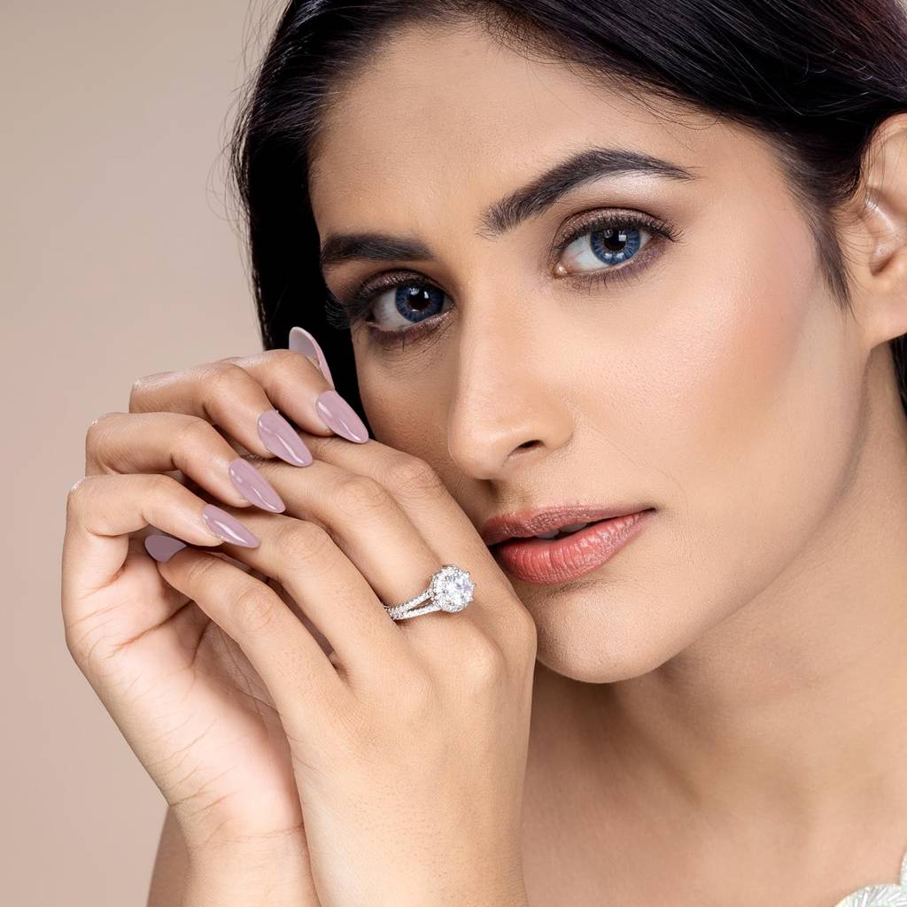 American Diamond Studded Plated Finger Ring Fashion Wear Stylish Jewellery Gift For Girls & Women-Px8R70 : PX8R70S-7