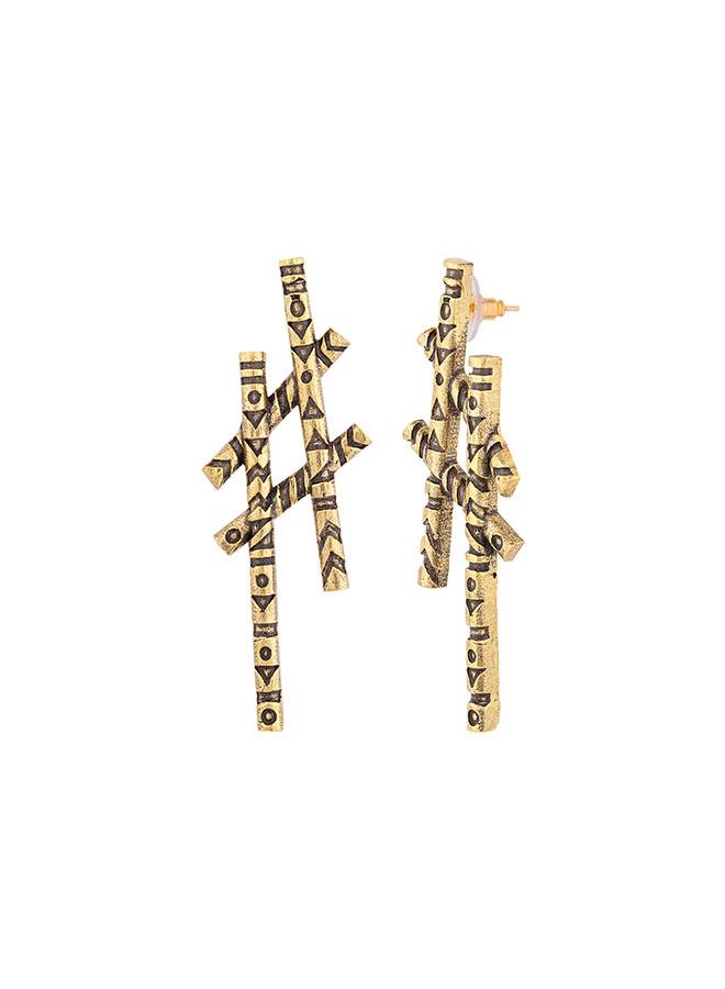 Aztec Bar Hashtag Earrings : 8905124046250