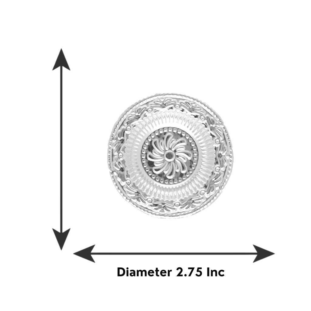 80% Purity-5 Grams Pooja Designer Silver Thali : JPAUG-25-117