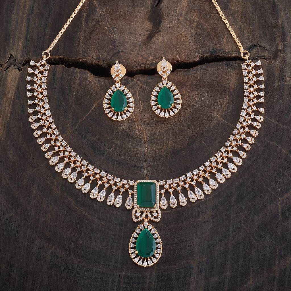 Kushal'S Fashion Jewellery Plated Party Zircon Jewellery Set-173980 : 417517