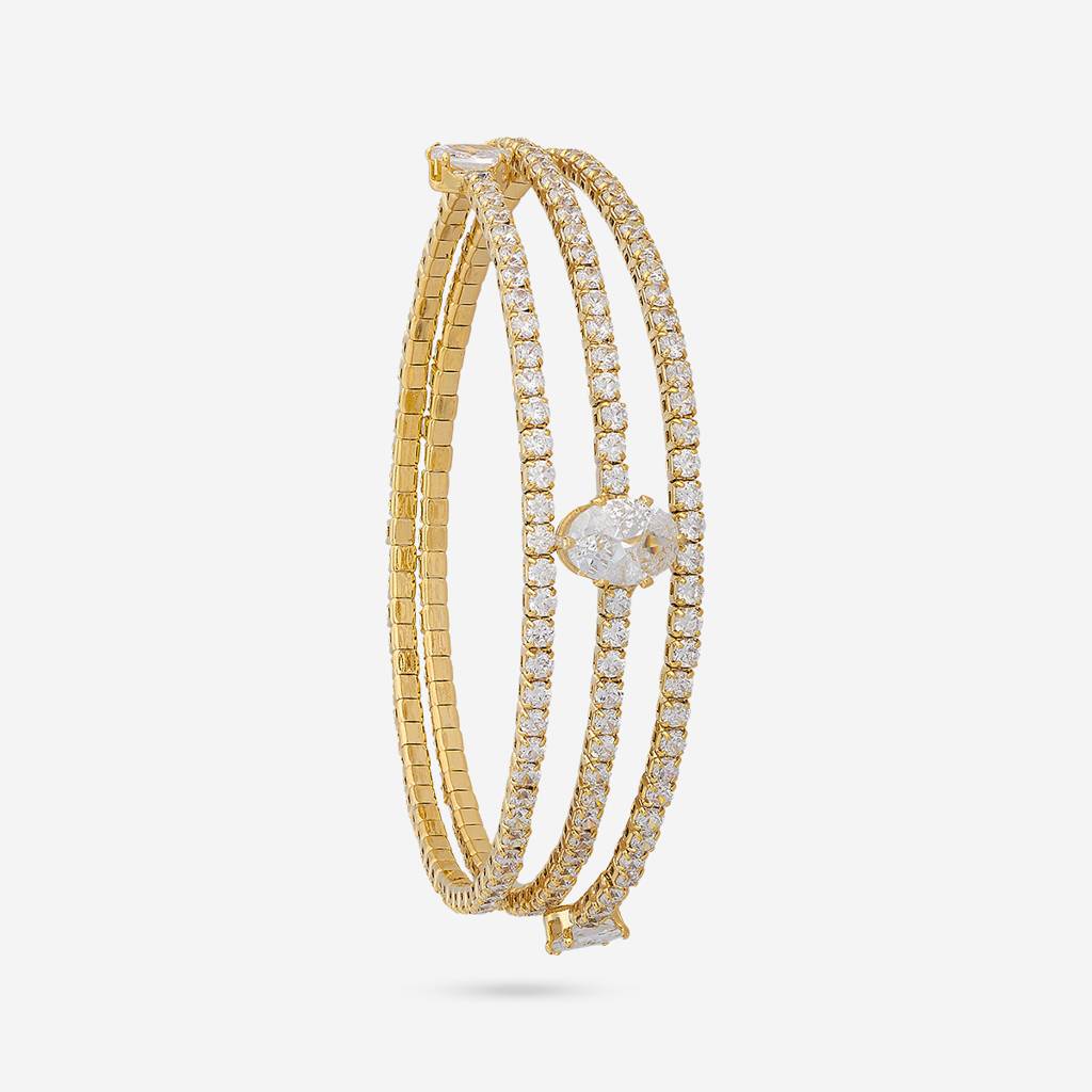 Kushal'S Fashion Jewellery Plated Party Trendy Zircon Kada -189499 : 450185