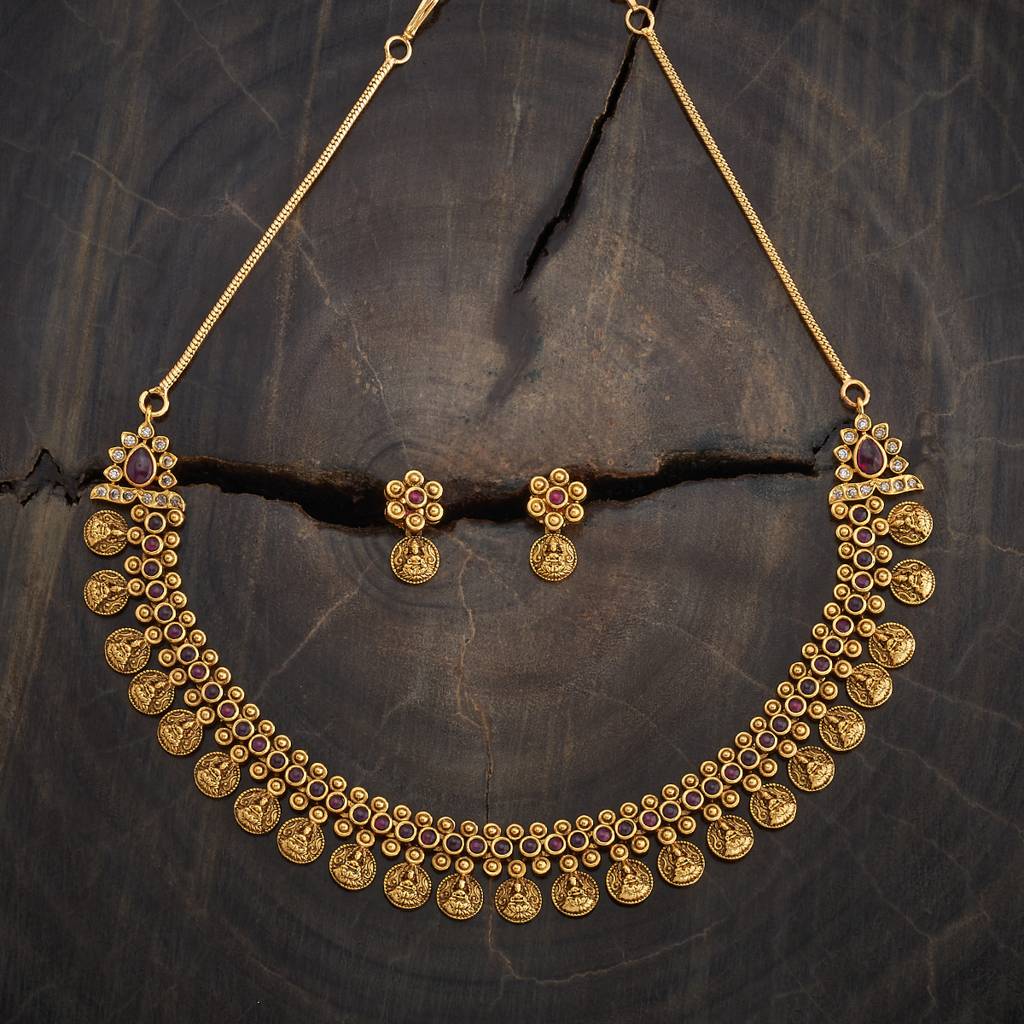 Kushal'S Fashion Jewellery  Plated Ethnic Antique Jewellery Set -181273 : 433410