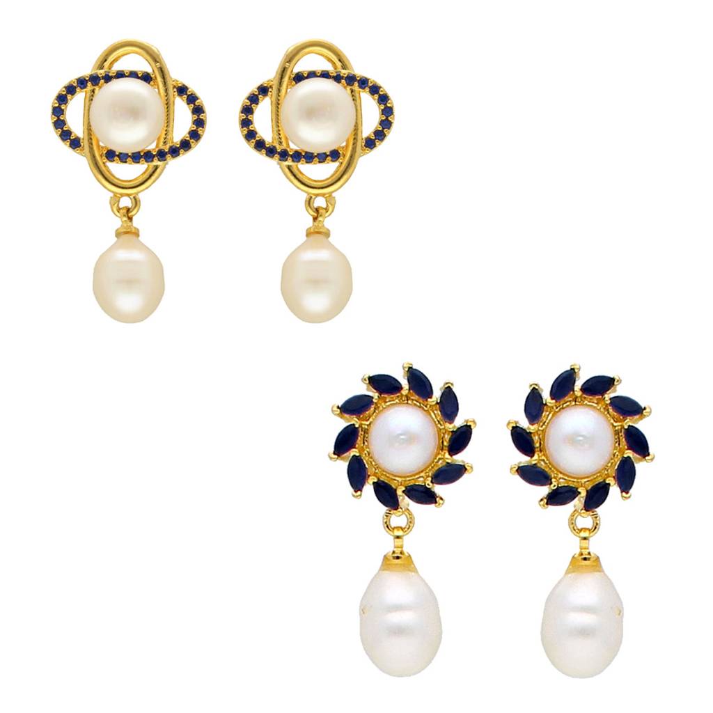 Royal Combo Of 2 Pair Earrings : JPER-23-933