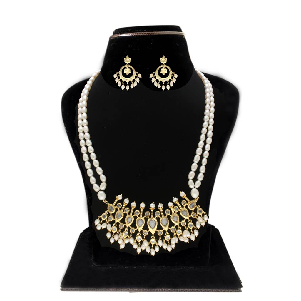 Dharna 2 Lines Pearl Necklace : JPAPL-23-16