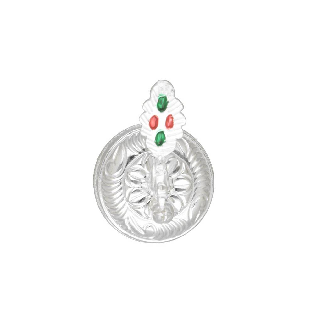 80% Purity-9 Grams Silver Vintage Peacock Kumkum Box : JPAUG-25-108