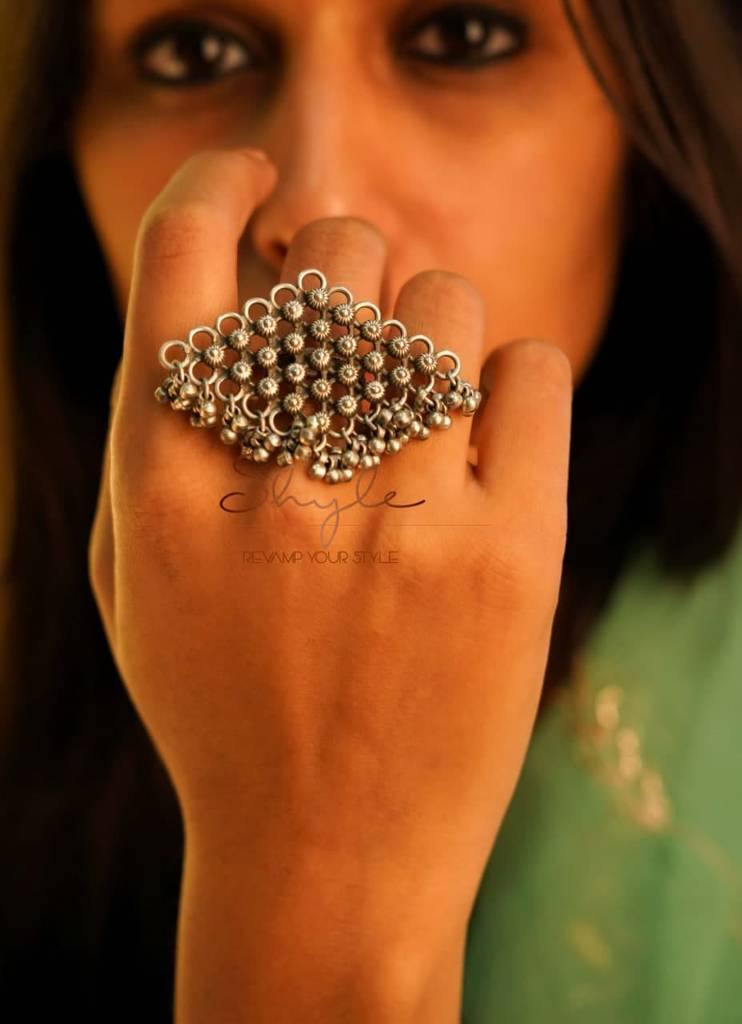Tattva Intricate Jali Ghughri Statement Ring : SR2015
