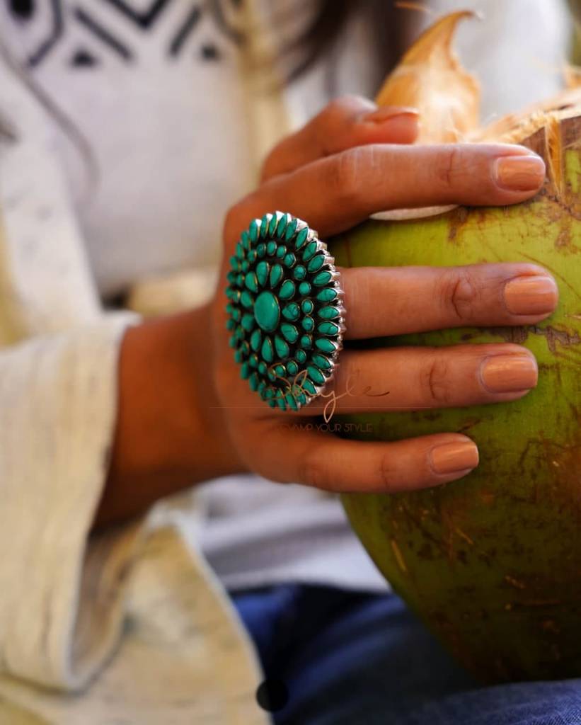 Tattva Turquoise Jadau Classic Ring : SR2040