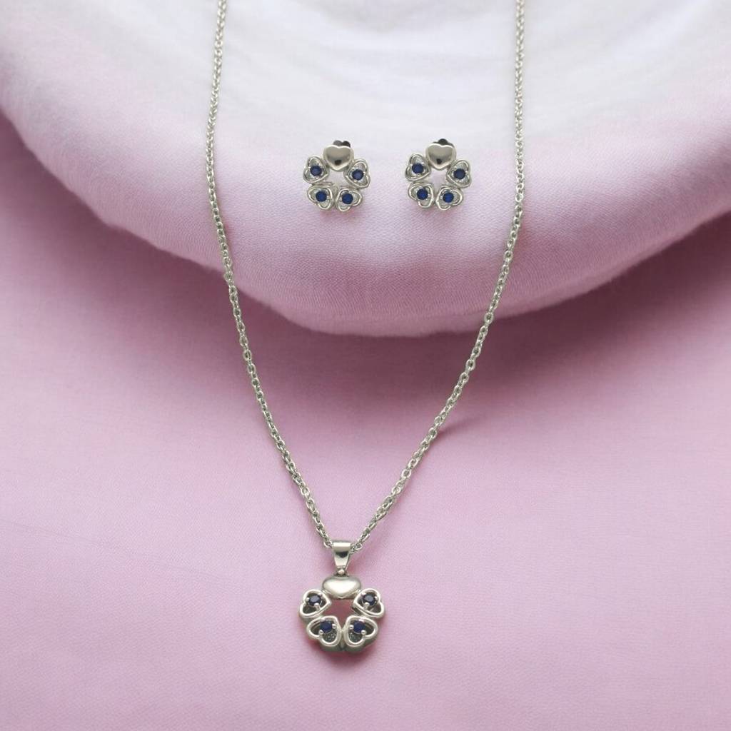 Elegant 925 Silver Pendant Set : JPAUG-24-001