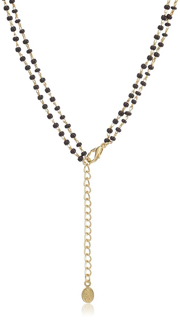 Estele Gold & Rhodium Plated Magnificent Designer Mangalsutra Necklace Set For Women : EMS14080073NKER