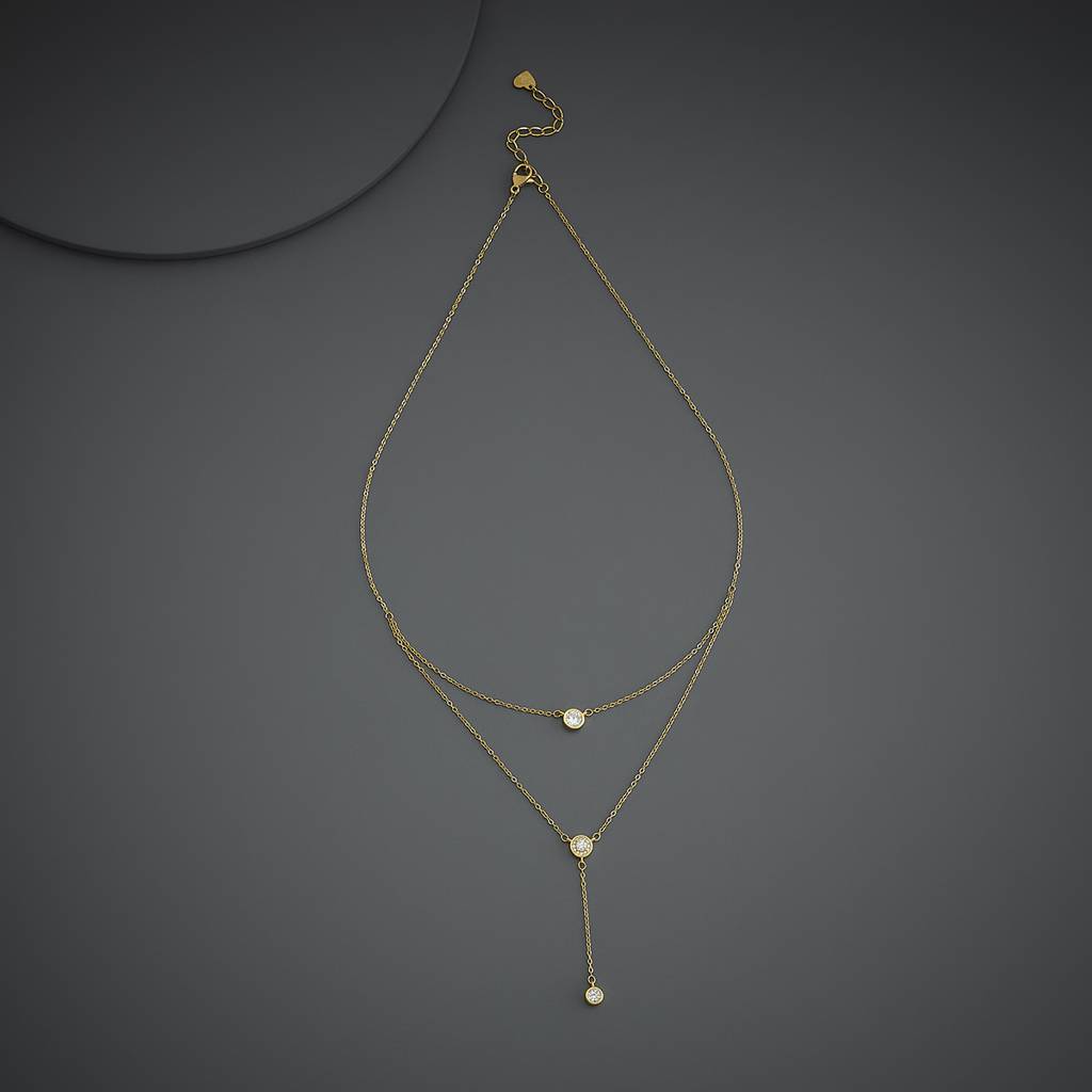 Kushal'S Fashion Jewellery  Plated Party Trendy Zircon Necklace-187039 : 445766