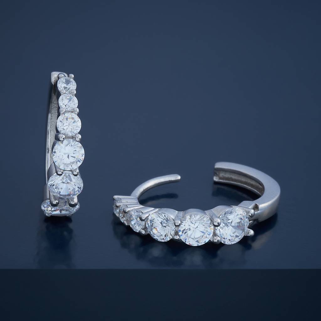Kushal'S Fashion Jewellery -Plated Party 92.5 Sterling Silver Hoops & Huggies-180926 : 432576