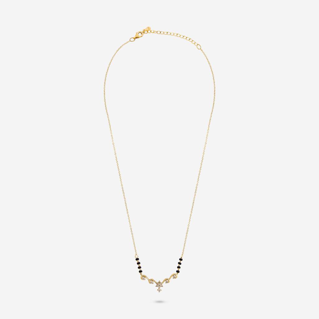 Gold-Plated  Zircon 92.5 Silver Mangalsutra -457736 : 457736