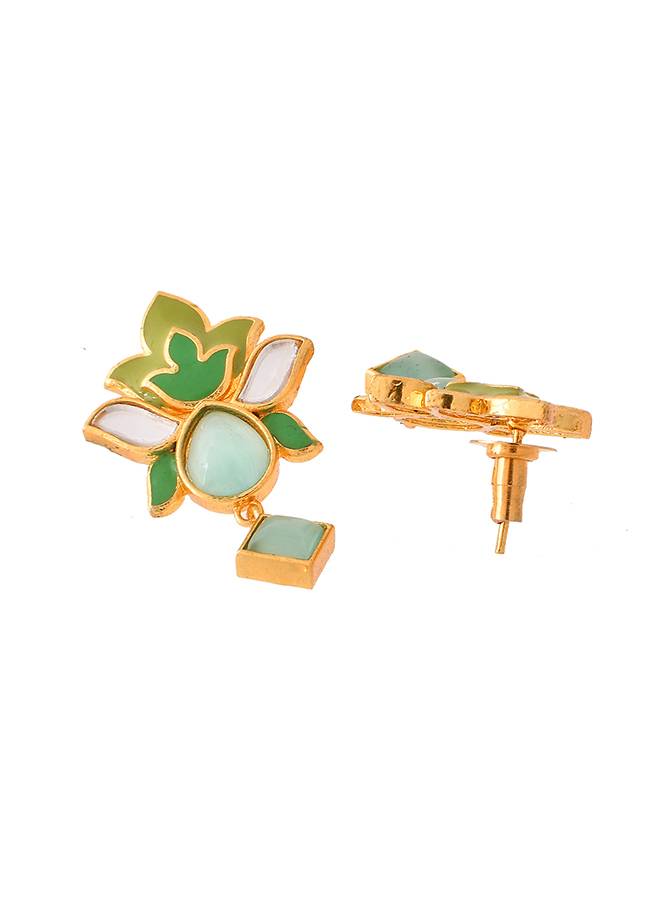 Forever More Green Lotus Necklace Set : 8905124498523