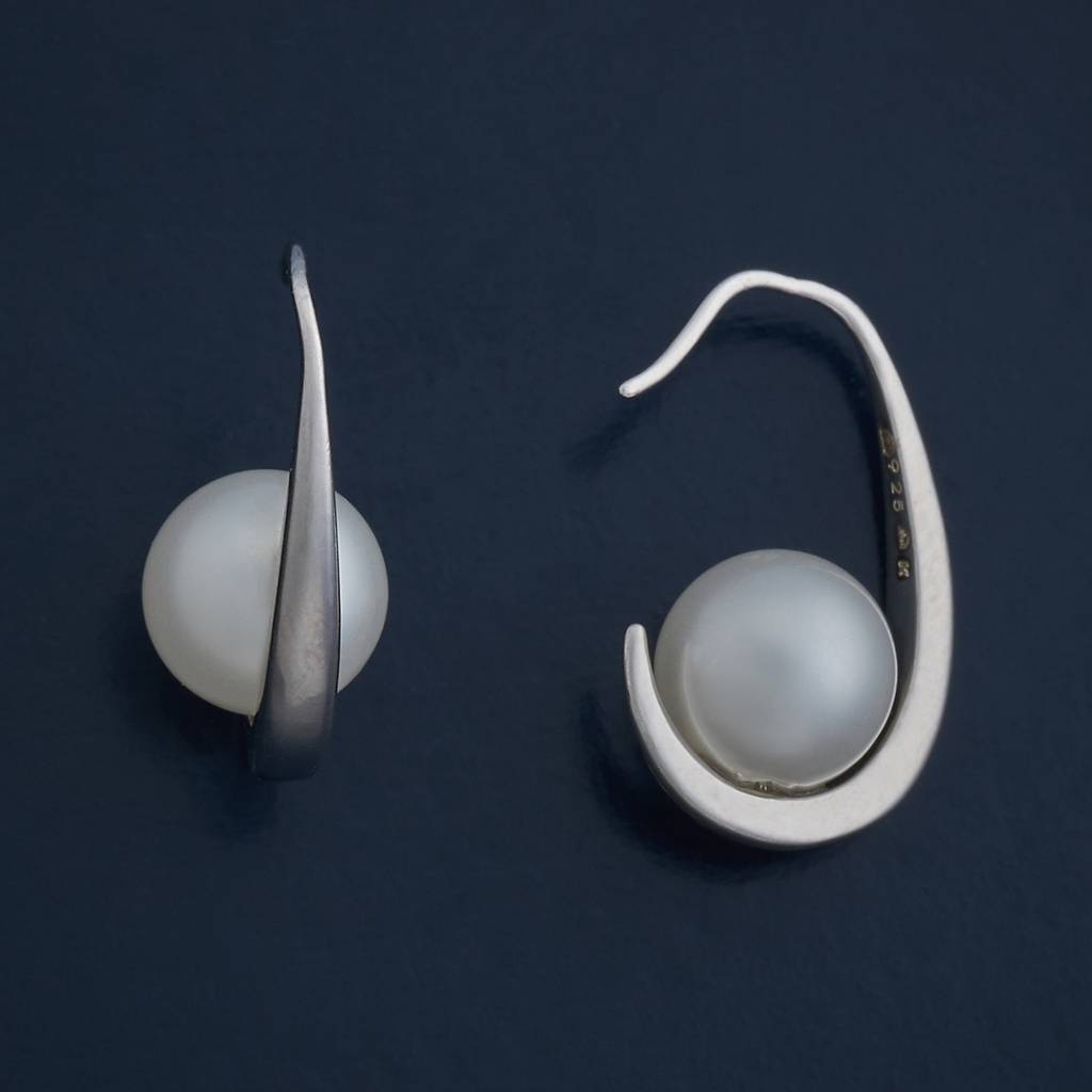 Kushal'S Fashion Jewellery Pearl Plated Synthetic Stones 92.5 Sterling Silver Drops-183102 : 437206