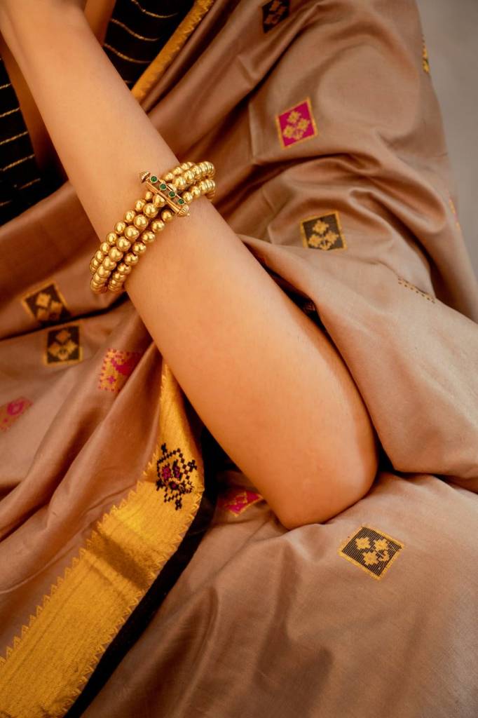 Tattva Ball Cluster Gold Classic Kada : SK30024-2-6