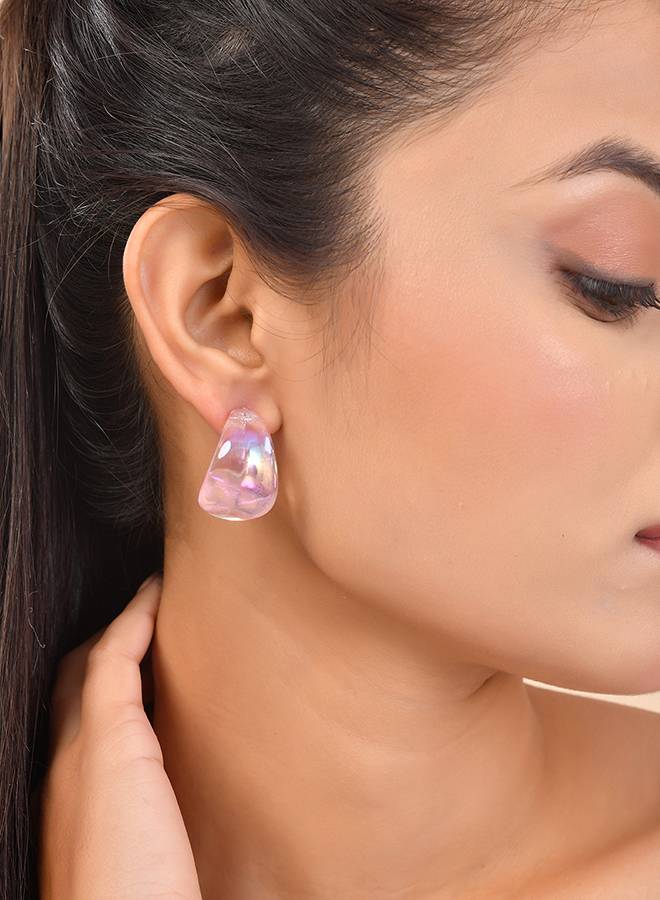 Resin Eternal Echo Hoop Earrings : 8905124526332
