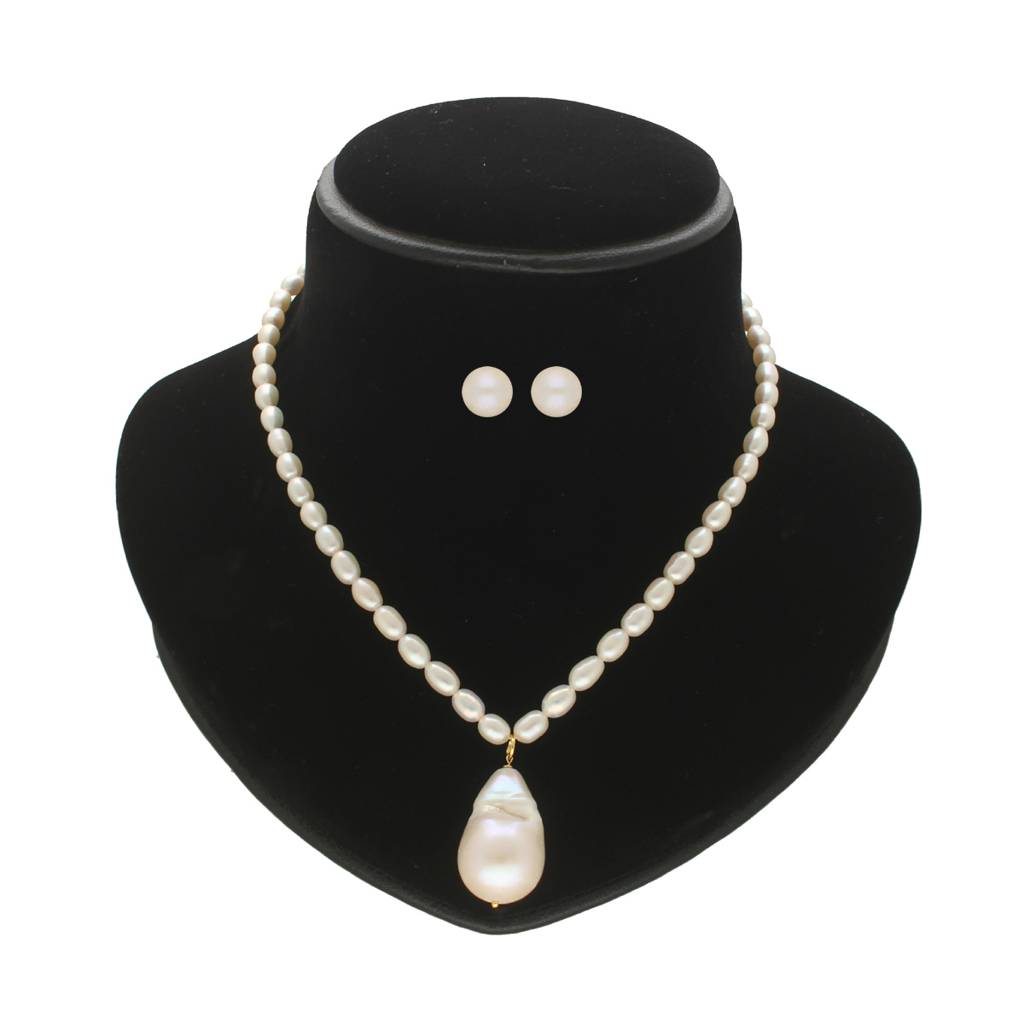 Sri Jagdamba Pearls Zora 1 Line Pearl Necklaces : JPNOV-23-072