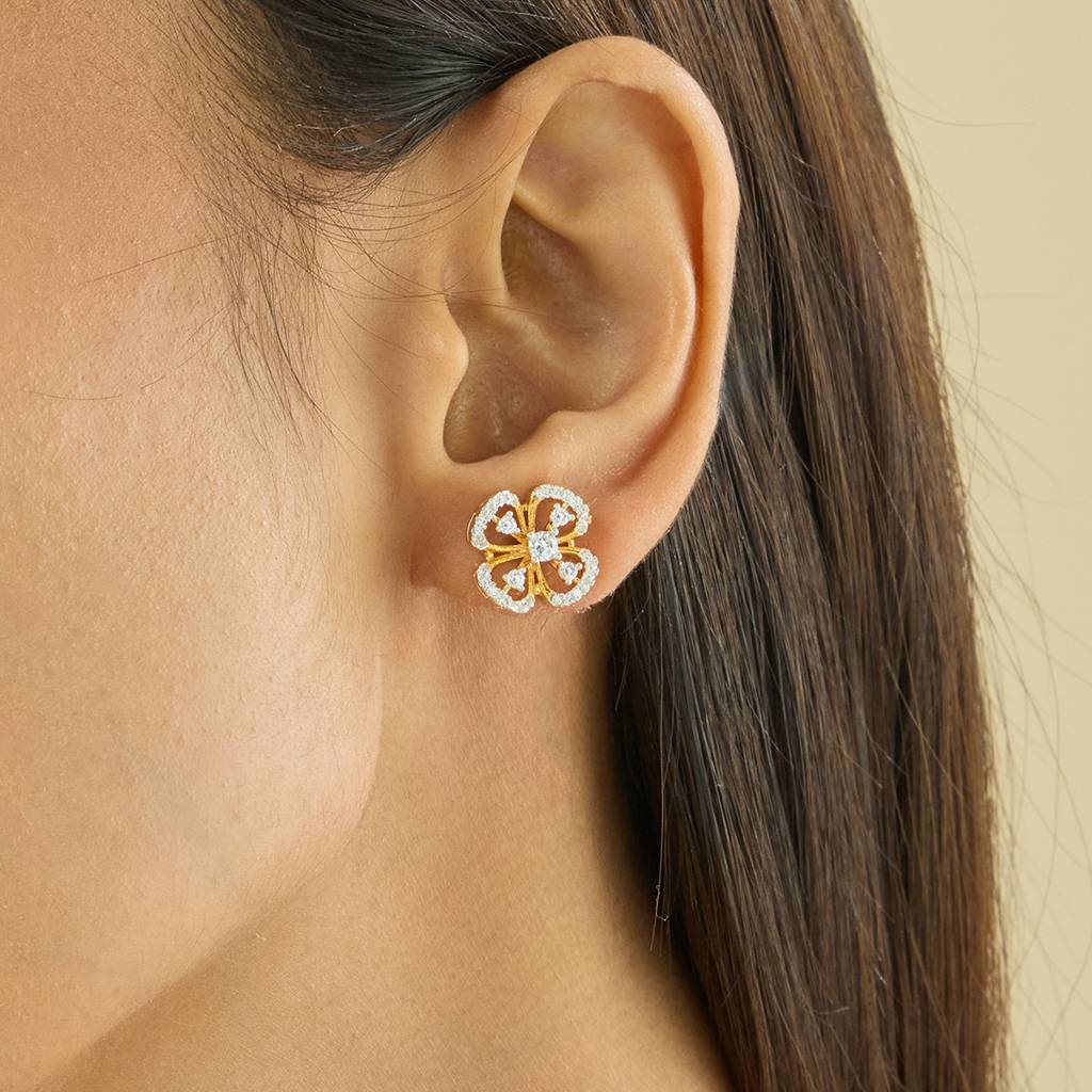 Kushal'S Fashion Jewellery White Gold Plated Party Trendy Zircon Studs-182460 : 435757