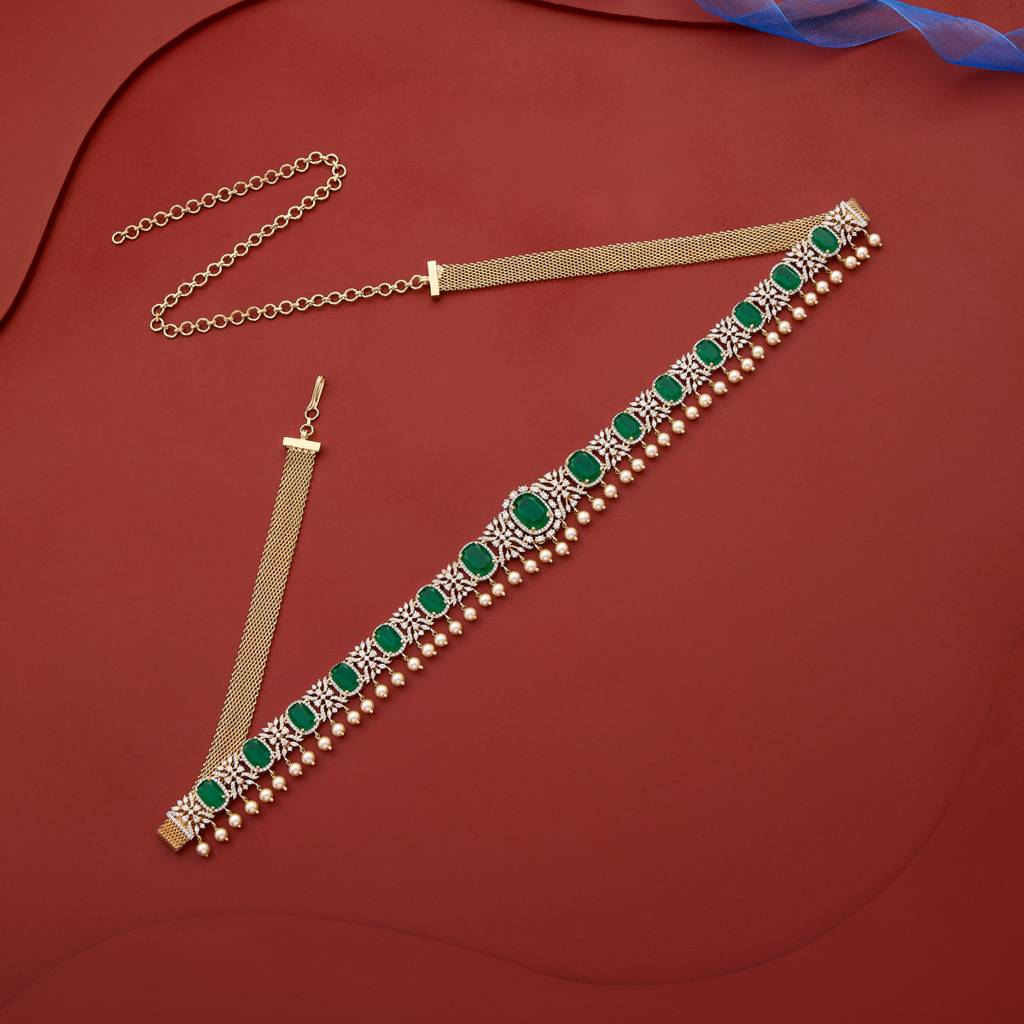 Kushal'S Fashion Jewellery Plated Ethnic Zircon Kamarband -440243