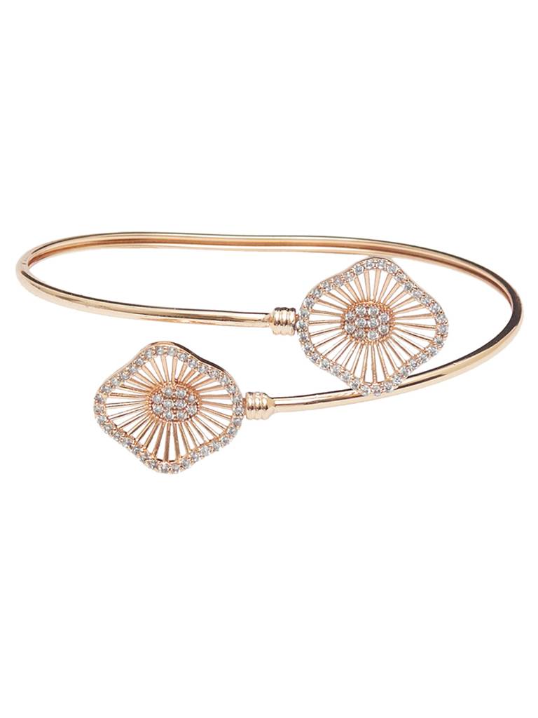 Rose Gold Finish Bracelet With Double Motifs From Elegance Collection : 8905124460575