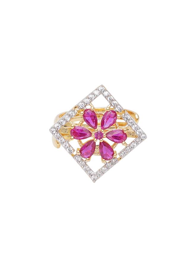 Sparkling Elegance Red Zirconia Gemstones Mangalsutra Set : 8905124472004
