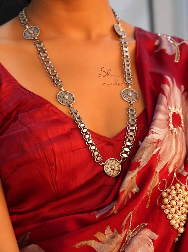 Mizoya Flower Motif Versatile Chain Necklace Set : SN106